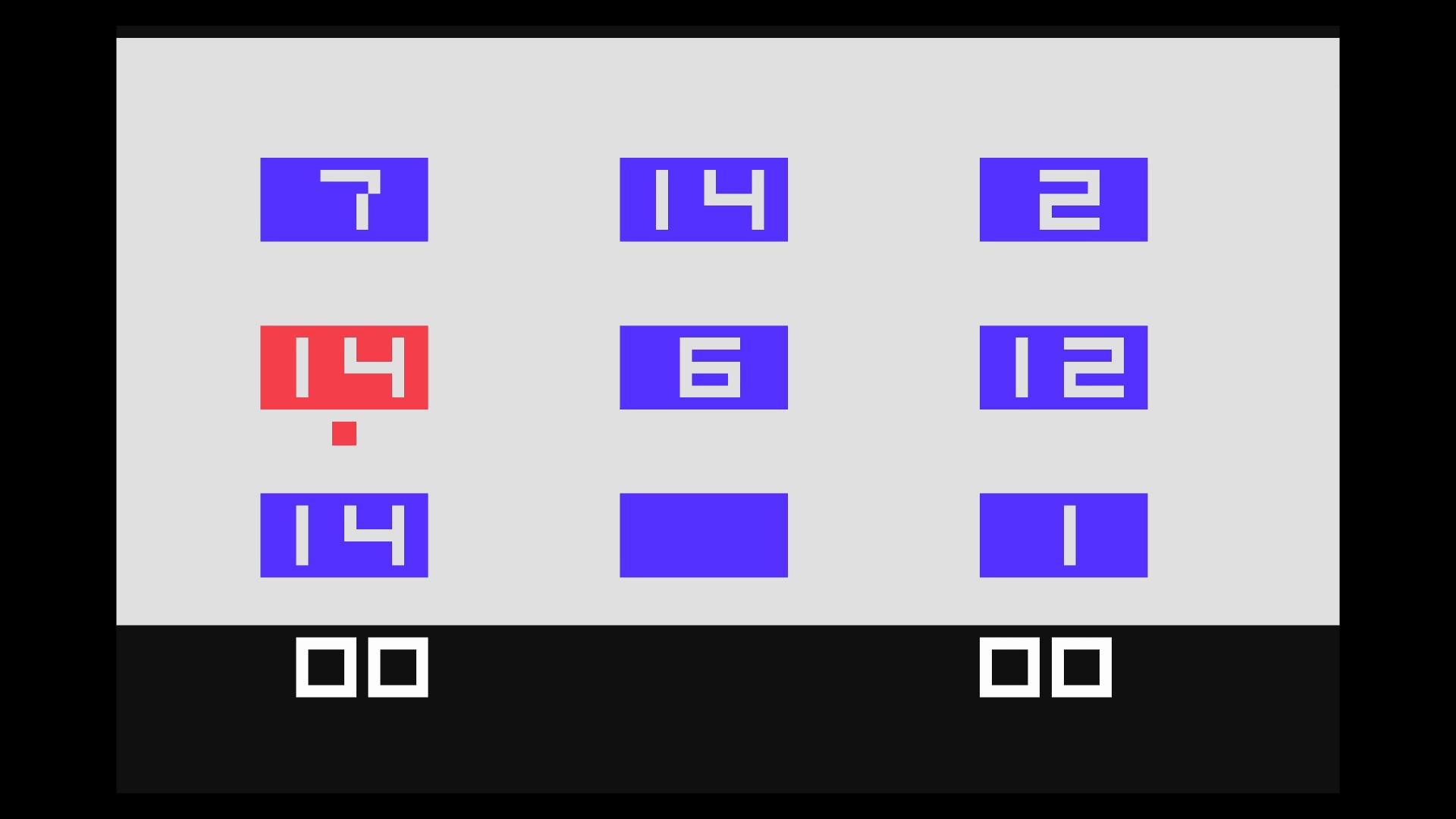 Screenshot of Videocart 8 Magic Numbers for Channel F